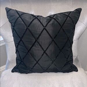 Black Diamond Accent Throw Pillow